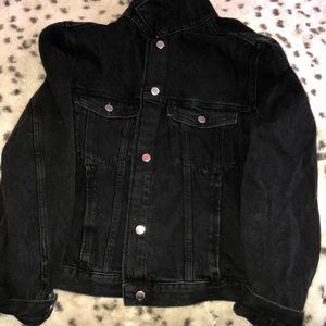 Black denim jacket
